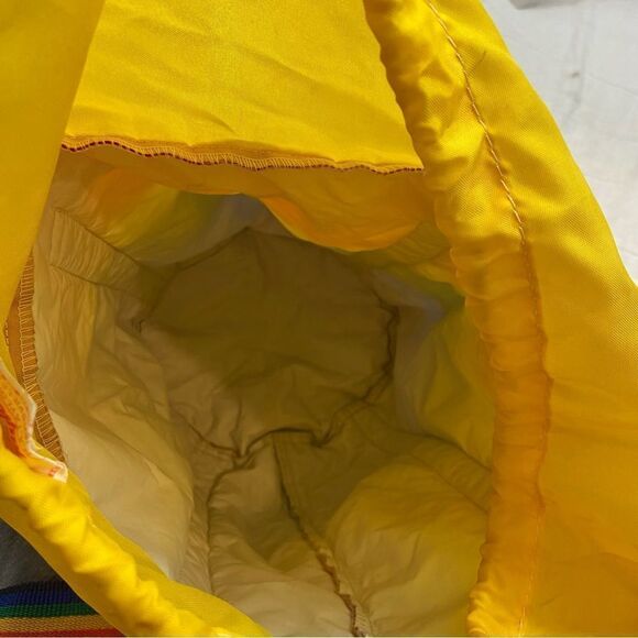 Rare Vintage Taylor Made Brand Rainbow Drawstring Bucket Tote Bag - Picture 12 of 12